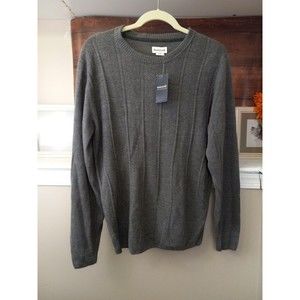 Haggar Stone Grey Long Sleeve Crew Neck Sweater Size‎ M